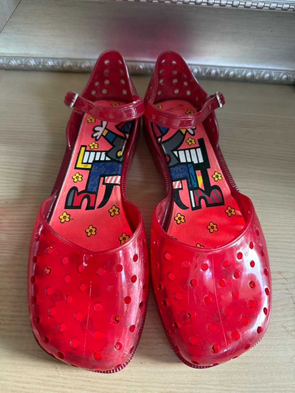 Women’s Red Jelly Mary Jane Shoes -Melissa